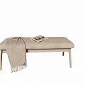 Modern bed end stool 3d model