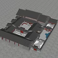 Chinese-style ancient public buildings 3d model