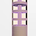 Modern Slim Metal Wall Light Featuring Perforated Pattern On White Wall Background