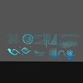 Modern line technology line 3d model