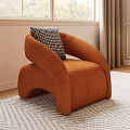 Luxury Soft Caramel Velvet Sofa Set With Matching Single Armchair For Cozy Modern Living Room