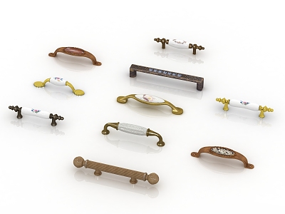 Modern classical handle hardware handle 3d model