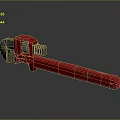 Red Metal Adjustable Pipe Wrench Professional Industrial Heavy Duty Repair Hardware Tool