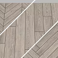 Light Gray Wood Flooring With Herringbone and Straight Planks Natural Grain Design