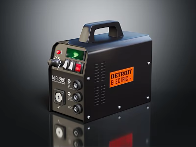Detroit Electric MS 250 Portable Computer Power Supply With Knobs Buttons And Display Screen 3d model