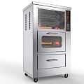 Stainless Steel Commercial Kitchen Oven With Glass Door Drawer And Wheels
