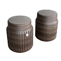 Stool Round Stool Low Stool Shoe Stool 3d model