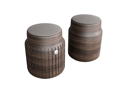 Stool Round Stool Low Stool Shoe Stool 3d model