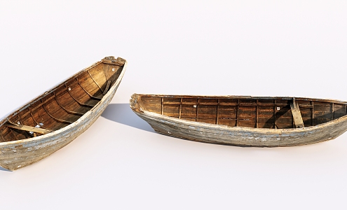 Modern Boat Broken Wooden Boat 3d model