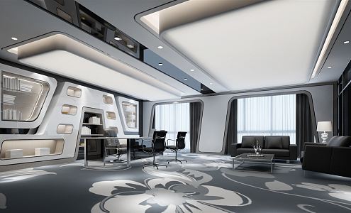 Modern Office General Manager Room 3d model