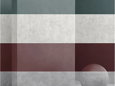 Colorful Decorative Components With Various Hues Panels And Spherical Accent 3d model