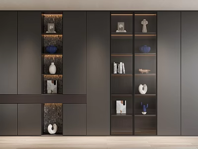 Modern Decorative Cabinet Bookcase 3d model