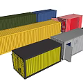 modern container 3d model