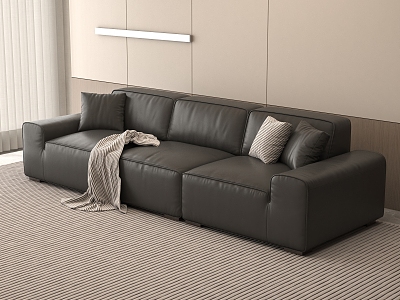 Three-seat sofa 3d model