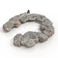 Natural Stone Curved Circular Structure For Rustic Garden Landscape Decorative Path Edge