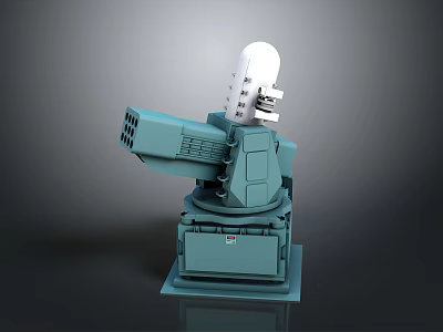 Green Tank Model with Turret Cannon White Dome and Stable Base Detailed Design 3d model