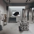 Fashion Clothing Store Interior With Mannequins And Clothes On Racks