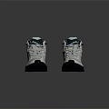 PRODO Beige Hiking Boots High Top With Light Green Laces Black Sole Breathable Mesh