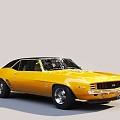 American Retro Car sports car Muscle Car Chevrolet 3d model