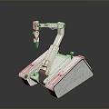 White Modern Robotic Arm Featuring Sleek Mechanical Structure And Industrial Design