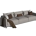 Modern three-seat sofa multiplayer sofa 3d model