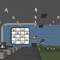 Home Theater Interior With Starry Ceiling Wine Cabinet Sofa And Golf Simulator
