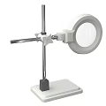 Practical Magnifying Glass with Sturdy Metal Stand and White Stable Base for Daily Use and Crafts