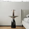 Modern Side Table Round Side Table Metal Side Table 3d model