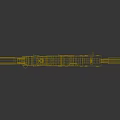 Tactical Assault Rifle Featuring Tan and Black Parts Rail System Magazine and Modern Mechanical Design