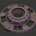 Industrial Mechanical Equipment With Circular Metal Frame And Central Groove Design Parts
