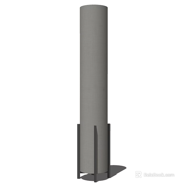 Modern Minimalist Floor Lamp With Sleek Metal Stand And Adjustable Design 3d model 