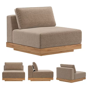 Single sofa 3d model