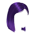 Modern Short Purple Hair Hairstyle Design With Bangs And Stylish Look