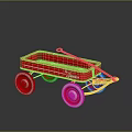 Vintage Red Spearhead Wagon With White Wheels Metal Body And Classic Design