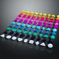 Colorful Geometric Decorative Ornament Set With Various Colors For Home