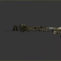 Unique Irregular Shaped Object With Metallic Luster And Rock Texture On Dark Background