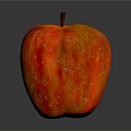 Fresh Juicy Red Apple With Shiny Surface On Dark Background