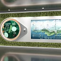 Ecological Protection Display Wall Interior Design With Regional Map Data Charts And Green Elements