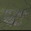 Aerial Planning of Urban District Layout With Road Network and Green Spaces