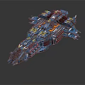 Futuristic Blue Watercraft With Advanced Mechanical Structure And Detailed Design