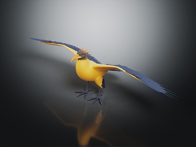 Modern bird cartoon bird animation bird 3d model