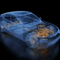 Transparent Car Cutaway View Showing Internal Mechanical Structure And Technical Details 3d model