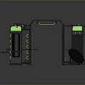 Professional Multifunctional Fitness Training Equipment With Green Accents And Cable Pulley System For Workouts