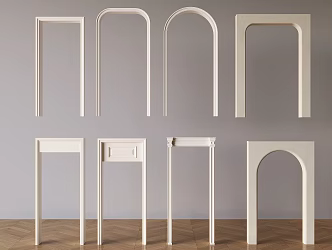 Modern Door Cover Door Cave Pass Arc Door Arch Arch French Door Cover 3d model