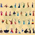 Ethnic Dance Movement Characters 3d model