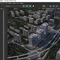 Aerial Planning Of Urban Buildings Roads And Greenery