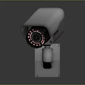 Sunshine Security Camera Wall Mounted White Casing with Infrared LEDs for Outdoor Surveillance