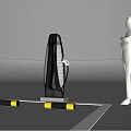 Man in Suit Standing Near Electric Vehicle Charging Station in Parking Area