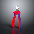 Professional Hardware Tool Pliers with Red and Blue Handles and Silver Head