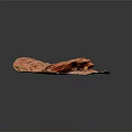 Natural Layered Wood Grain Stone With Red Brown Surface And Textured Details